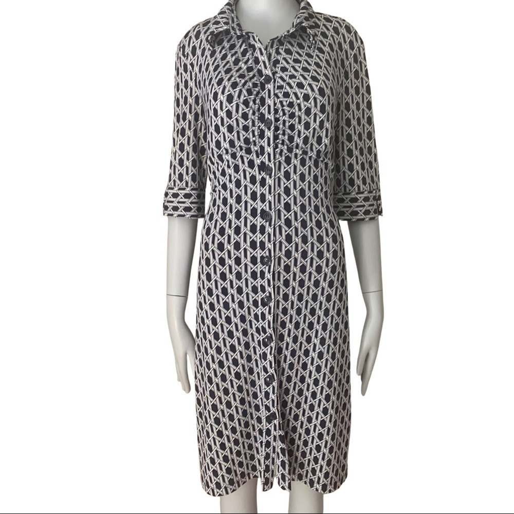 LAUNDRY BY SHELLI SEGAL Blue Jersey Dress - Picture 4 of 16